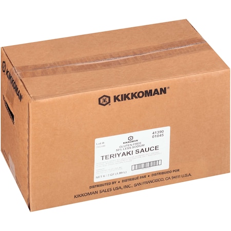 Kikkoman Kikkoman 50% Low Sodium Gluten Free Teriyaki Sauce .5 gal. Jug, PK6 01045